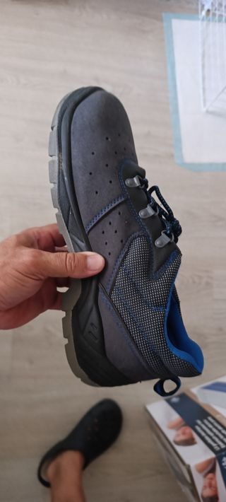 Zapatos de seguridad azules y grises Aníbal 3 dias