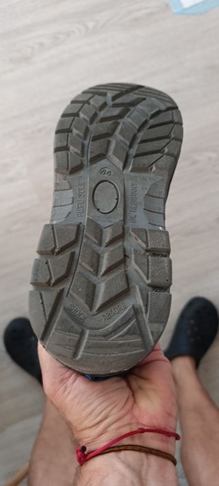 Zapatos de seguridad azules y grises Aníbal 3 dias