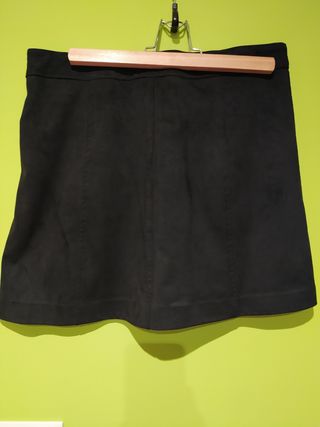 Minifalda de ante negra