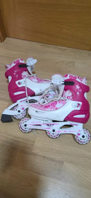 Patines en línea infantiles rosas