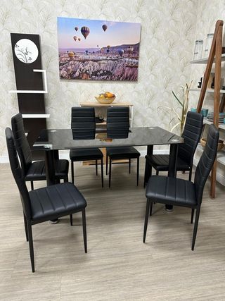 Rebaja especial en pack comedor cristal y sillas