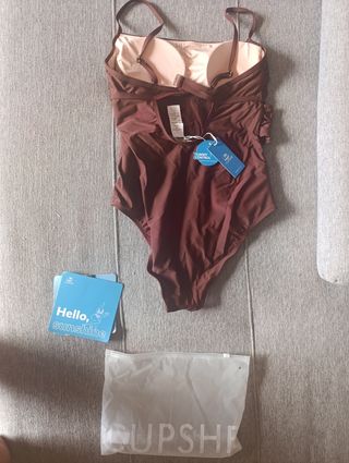 Bañador Cupshe Talla L Marrón Nuevo