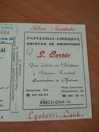 Postal Loteria Nacional Barcelona 1968 Antigua ,,