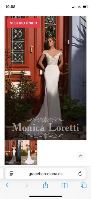 Vestido de Novia Mónica Loretti Talla Pequeña
