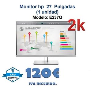 Monitor HP 27 2K E237Q Plata