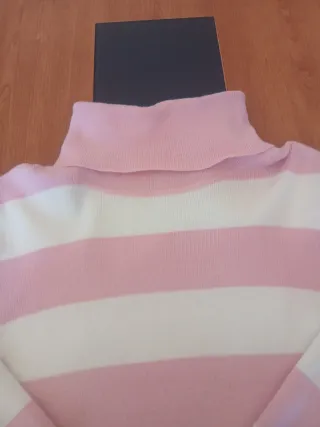 Jersey Mujer de cuello alto con rayas. 