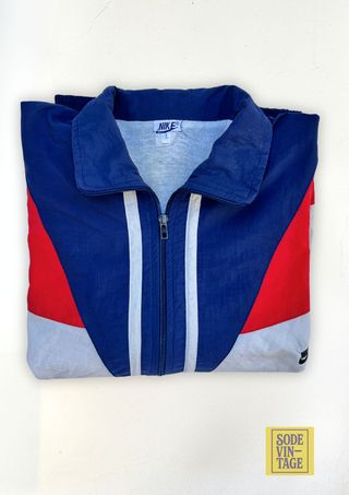 Chaqueta cortavientos vintage 90s colorblock 