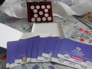Lote monedas plata España Historia Peseta