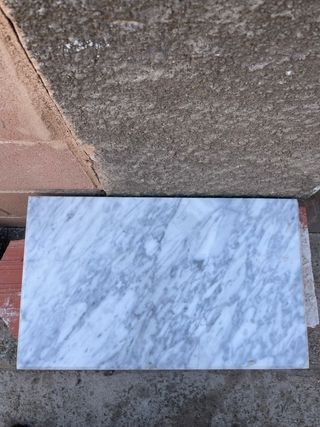 Placa de Mármol Blanco y Gris