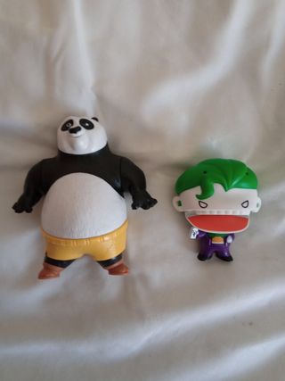 Figuras Joker y Kung Fu Panda