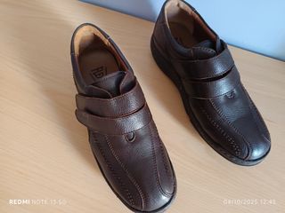 Zapatos de piel marrón mujer T.38