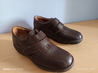 Zapatos de piel marrón mujer T.38