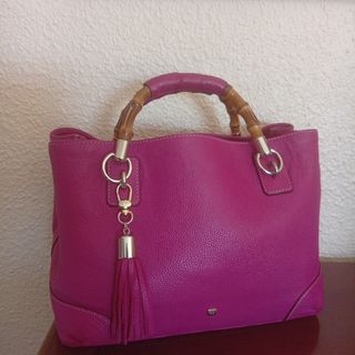 Bolso Purificación García Piel Fucsia