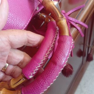 Bolso Purificación García Piel Fucsia