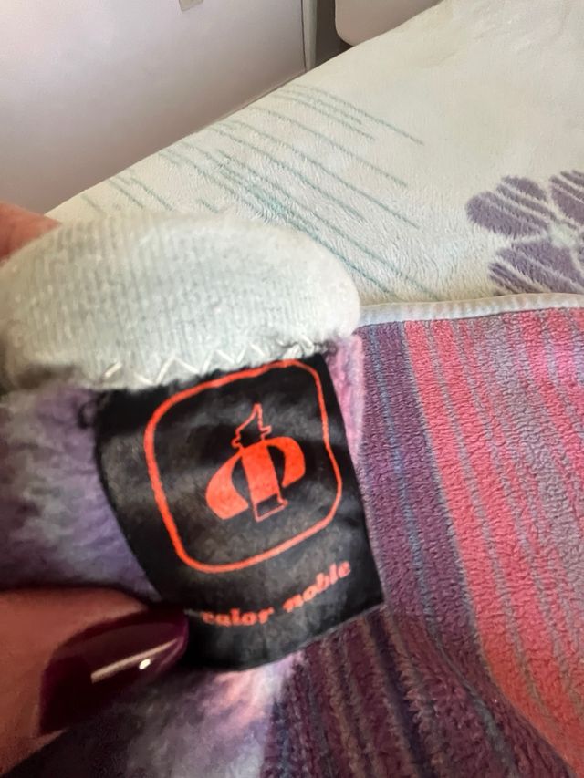 Manta Manterol Cama 90cm Flores Rosa y Morado