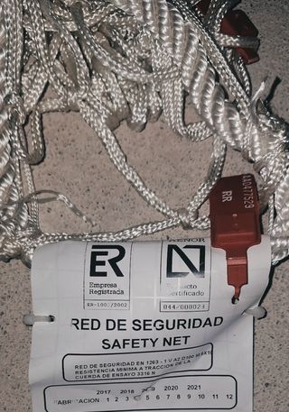 Red de seguridad para obras sin usar