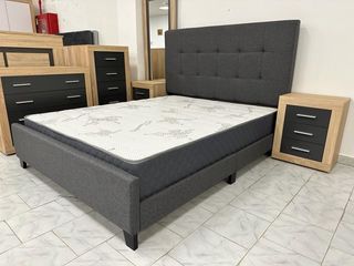 CAMA 135X190 CON CABECERO Y SOMIER + COLCHON 23 CM