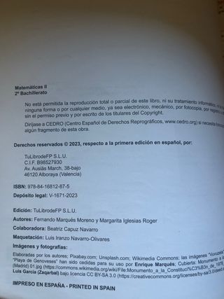 Matematicas académicas 2 bachillerato 