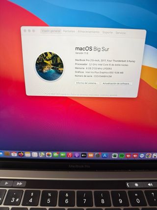 MacBook Pro 13’ 2017 Touch Bar Gris Espacial i5
