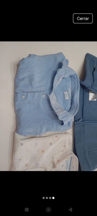 Lote Ropa Niño Camisas y Chaqueta Azul