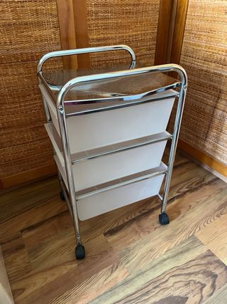 Carrello organizer in metallo a 3 cassetti