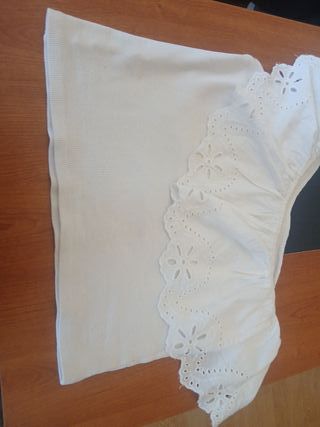 Top Zara Kinds Blanco asimétrico de niñas