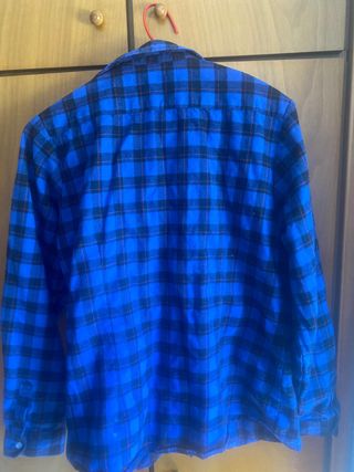 Camisa cuadros azul y negro talla M