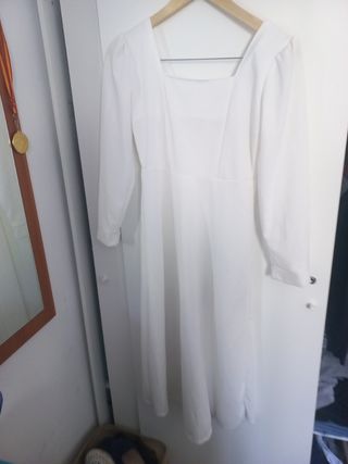 Vestido largo blanco de vestir