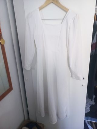 Vestido largo blanco de vestir