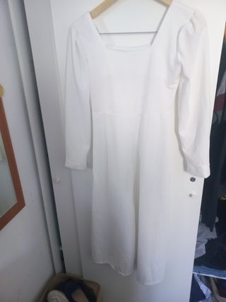 Vestido largo blanco de vestir