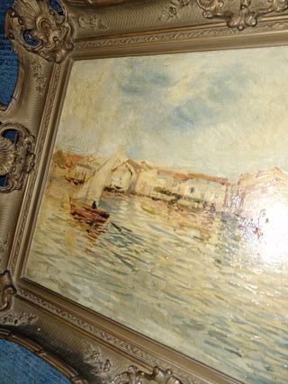 Cuadro italiano antiguo con marco