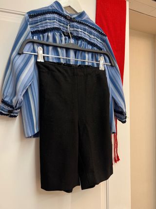 Traje Baturro Negro y Azul 4 años 