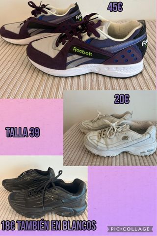 Reebok Talla 39 Morado/Gris