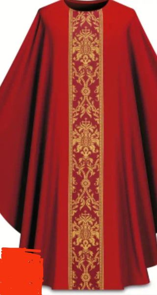casula liturgica rossa