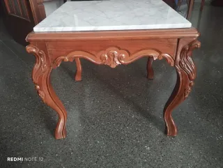 Mesa de centro madera y mármol