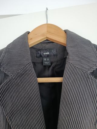 Chaqueta H&M Raya Gris Talla S