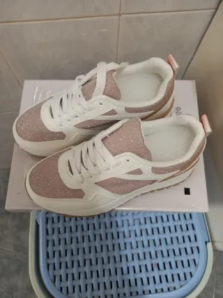 Sneakers  Bianche Glitter