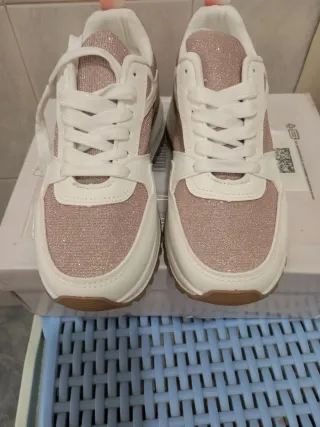 Sneakers  Bianche Glitter