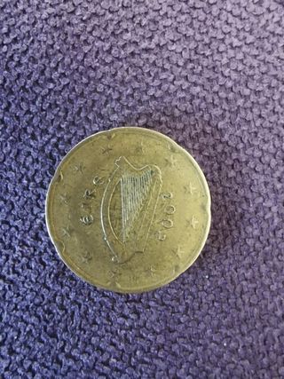 Moneda Irlanda. 20 centimos. Eire 2002
