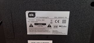 Televisión OK ODL 32850HC-TB LED