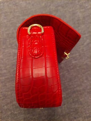 Bolso Gloria Ortiz rojo cocodrilo