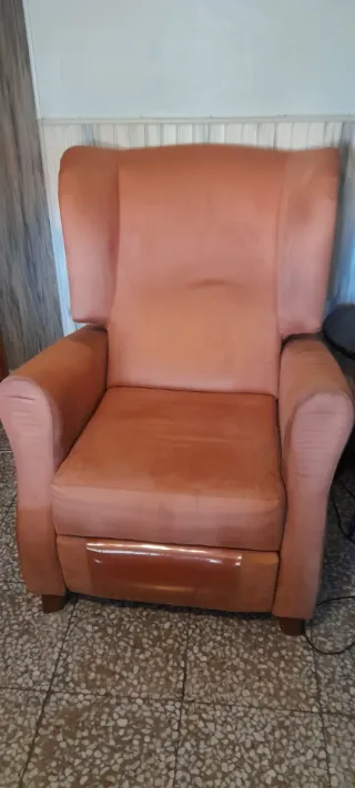 Sillón reclinable eléctrico naranja