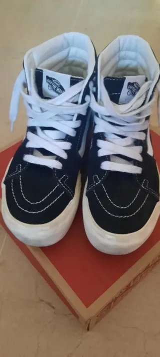 Vans plataforma negras y blancas