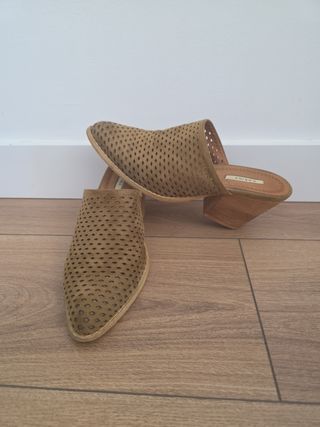 Zapatos Mocasines Beige/Marrón Talla 39