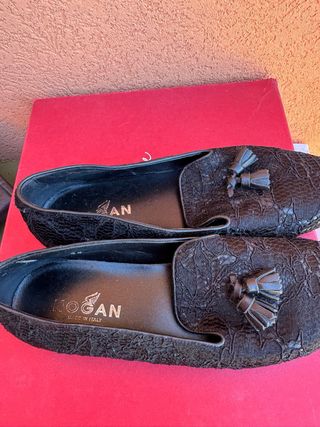 Hogan Pantofole Donna Pizzo Nero Tg 37