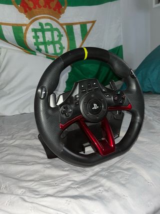Volante PS4 Negro y Rojo