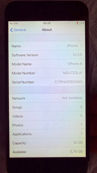 iPhone 6 Plata - Batería Hinchada
