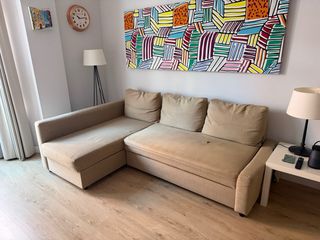 Sofá Cama Ikea Beige Tela