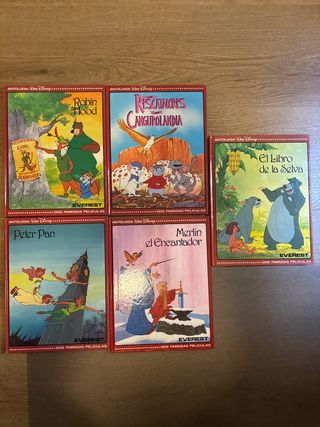 Cinco libros Colección Antología Walt Disney 