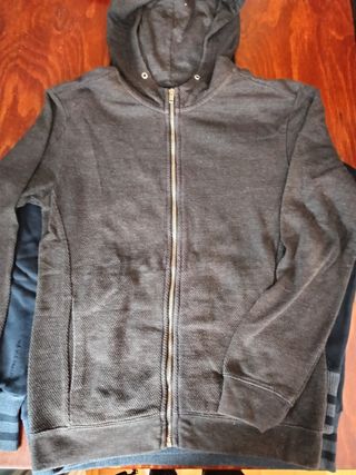 Felpa con cappuccio grigia